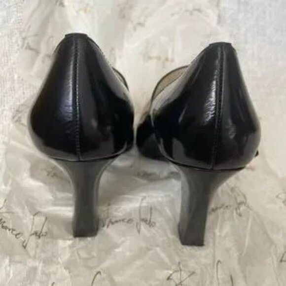 FRANCO SARTO WOMEN'S SHINY BLACK LEATHER MARY JANE HIGH HEELS SIZE 6 - Picture 6 of 12
